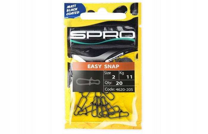 Safety pin SPRO MATTE BLACK EASY SNAP #3 18kg
