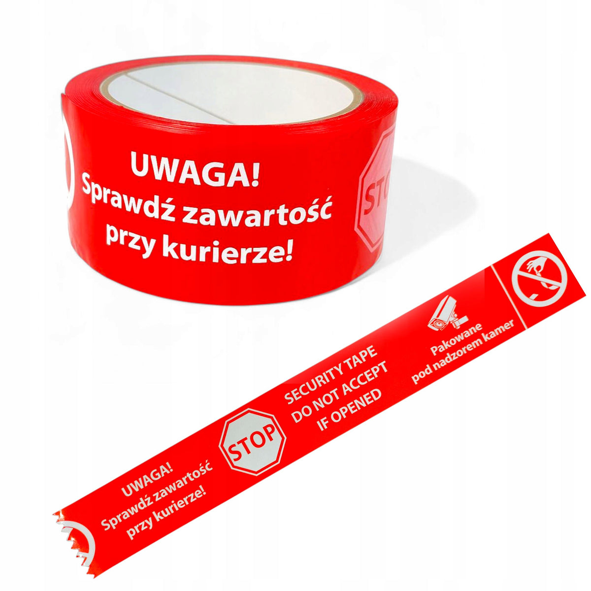 Safety tape STOP red 48/100
