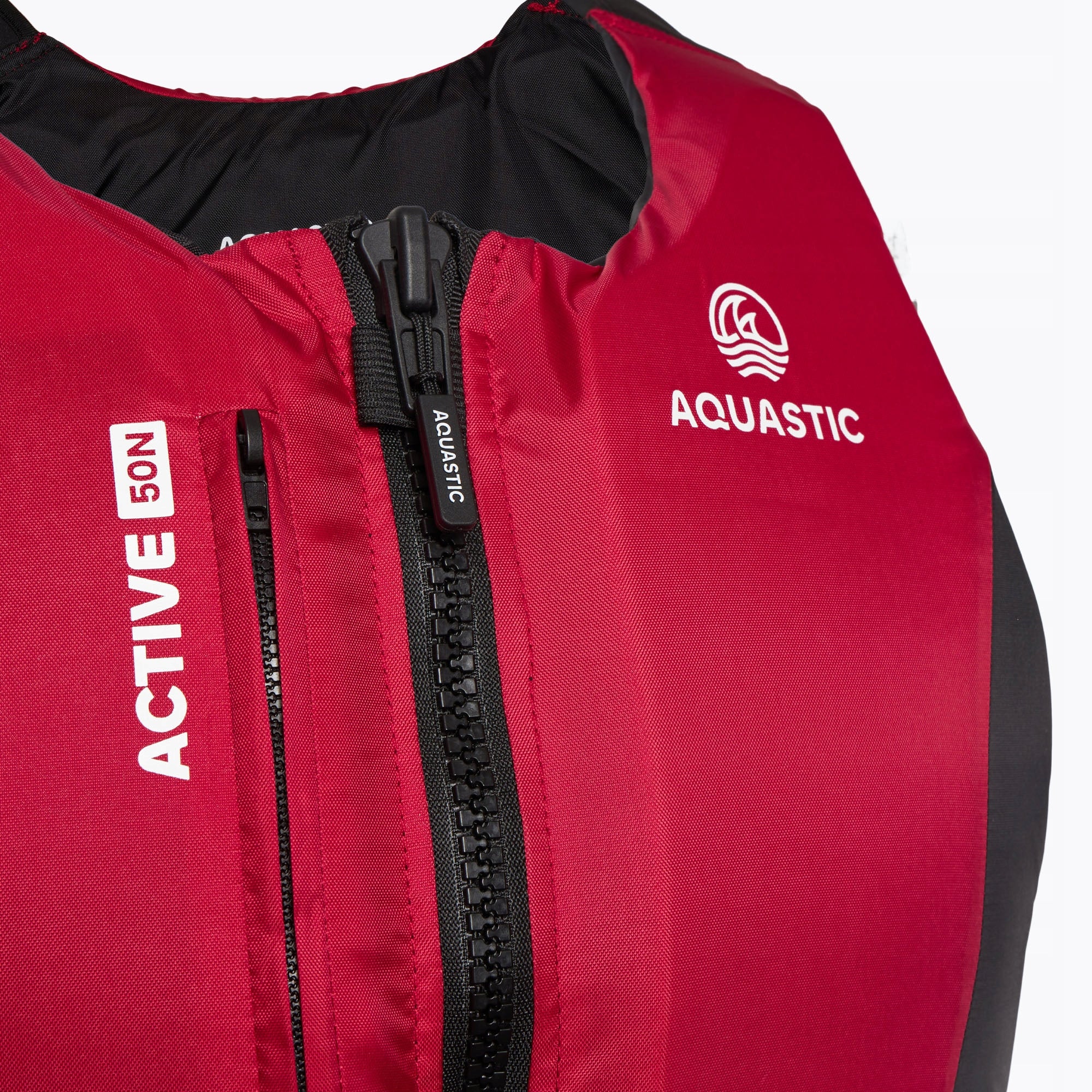 Safety vest AQUASTIC Active 50N red Anatomical fit Manufacturer code AQS-B5I107-RD