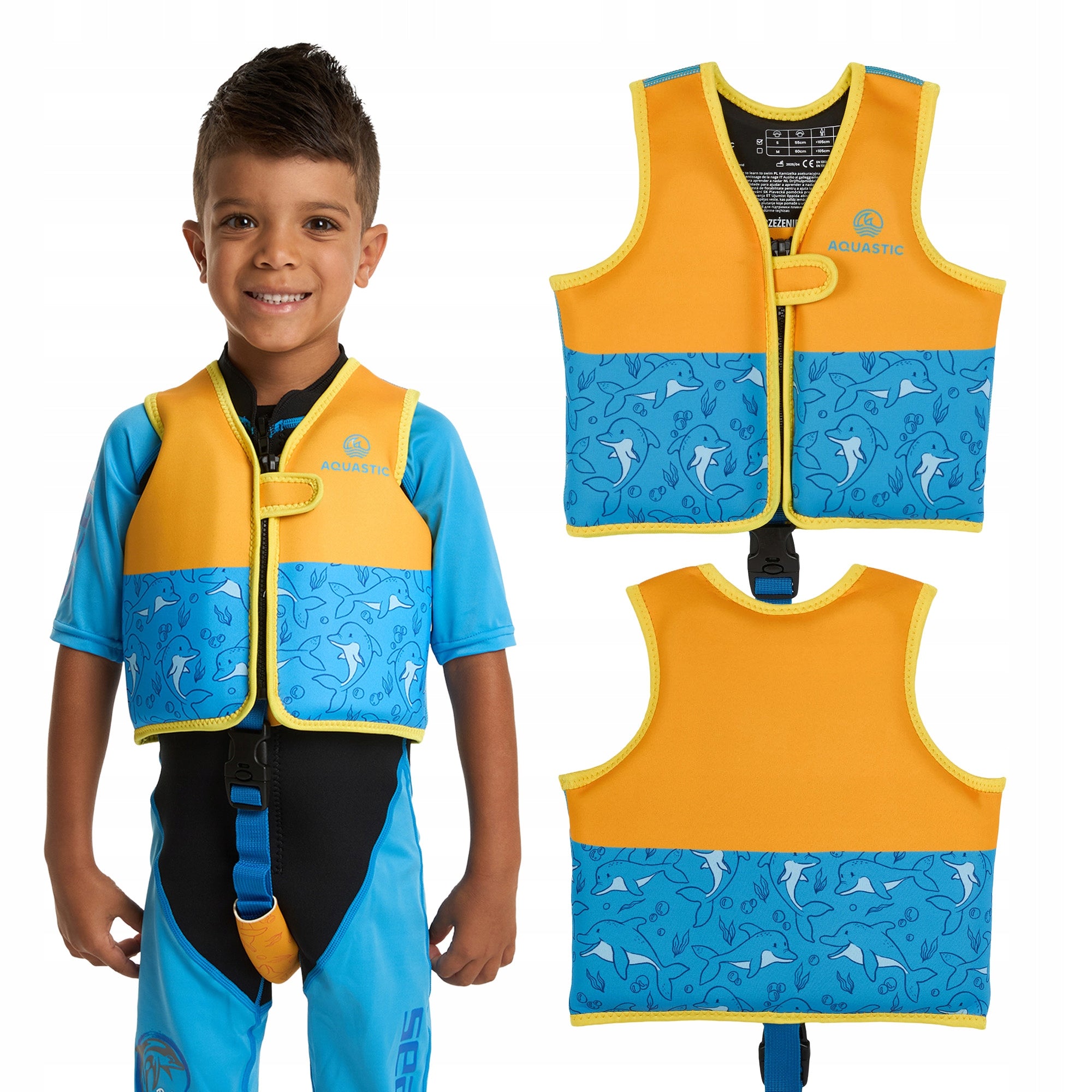 Safety vest LIFE VEST for CHILDREN AQUASTIC Junior for KAYAK SUP S