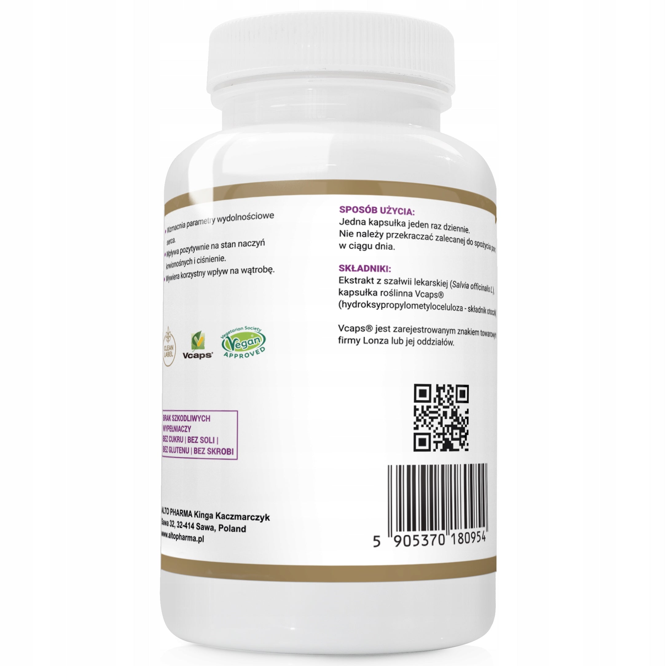 Sage Medical Extract 700mg CALM STRESS BALANCE DIGESTION 180 kaps Brand Alto Pharma