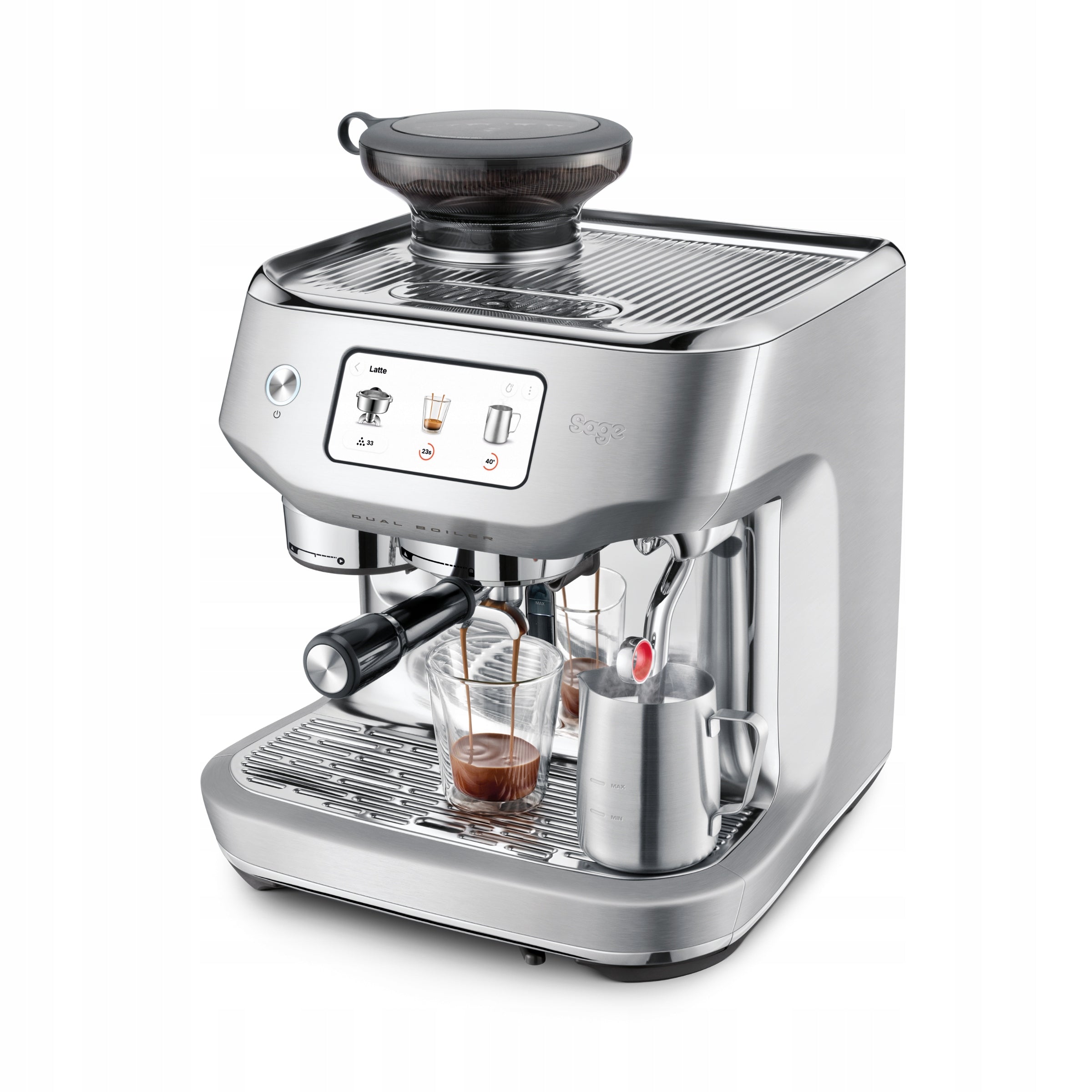 Sage THE DUAL BOILER SES995BSS4EEU1 LCD touch flask coffee maker Brand Sage