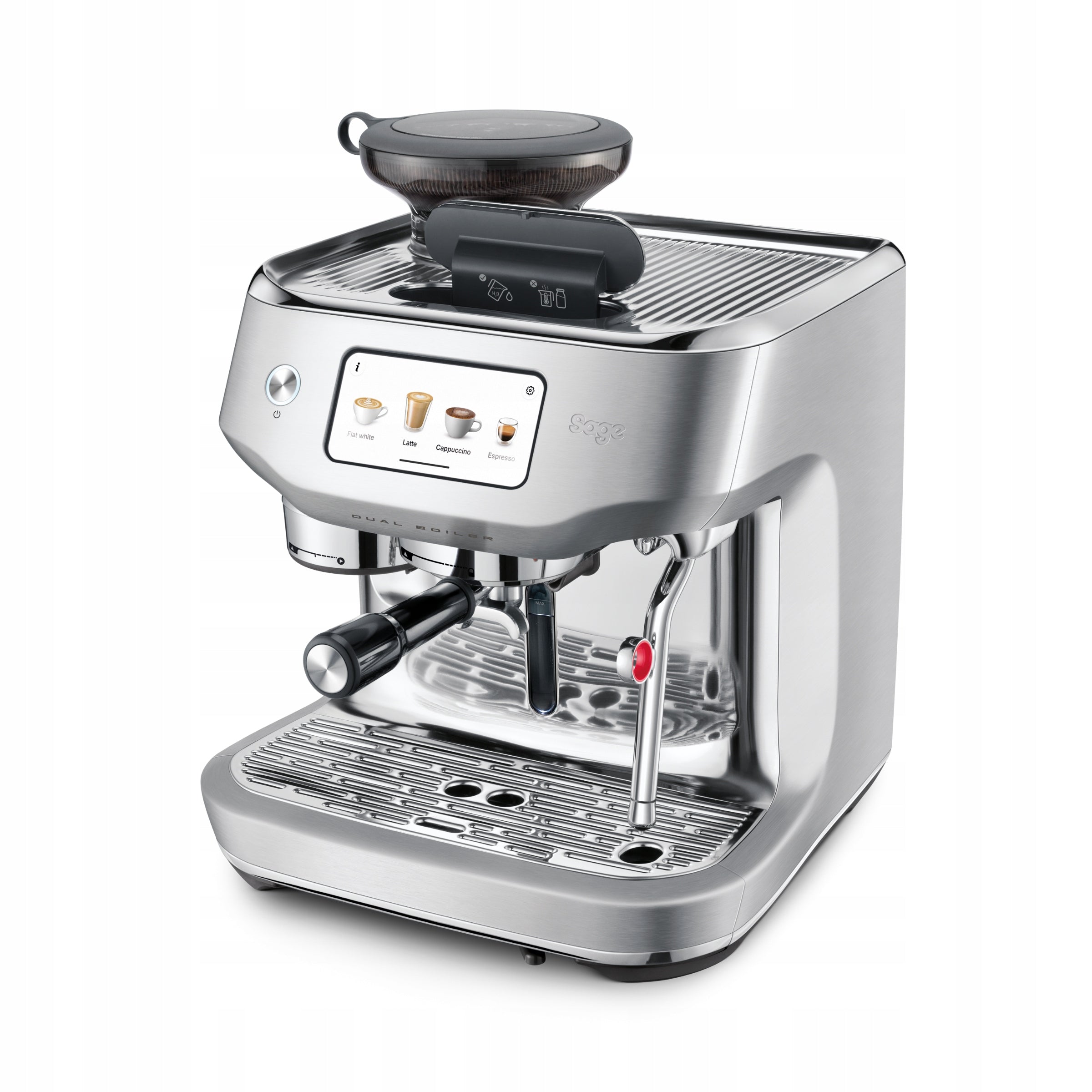 Sage THE DUAL BOILER SES995BSS4EEU1 LCD touch flask coffee maker