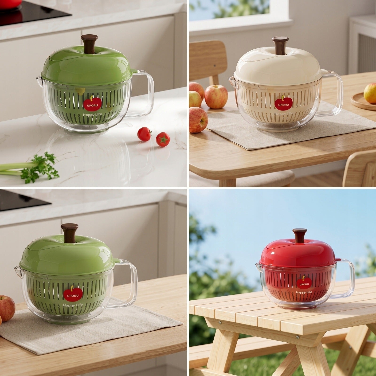 Salad Dryer Hand-Crank Vegetable Dryer Centrifugal for Home Cooks Brand no brand