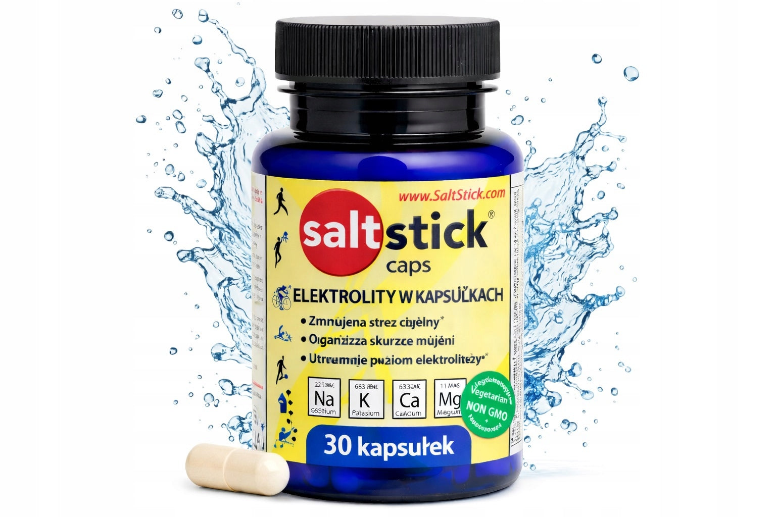 SaltStick Caps electrolytes in capsules 30 pcs sodium potassium magnesium hydration