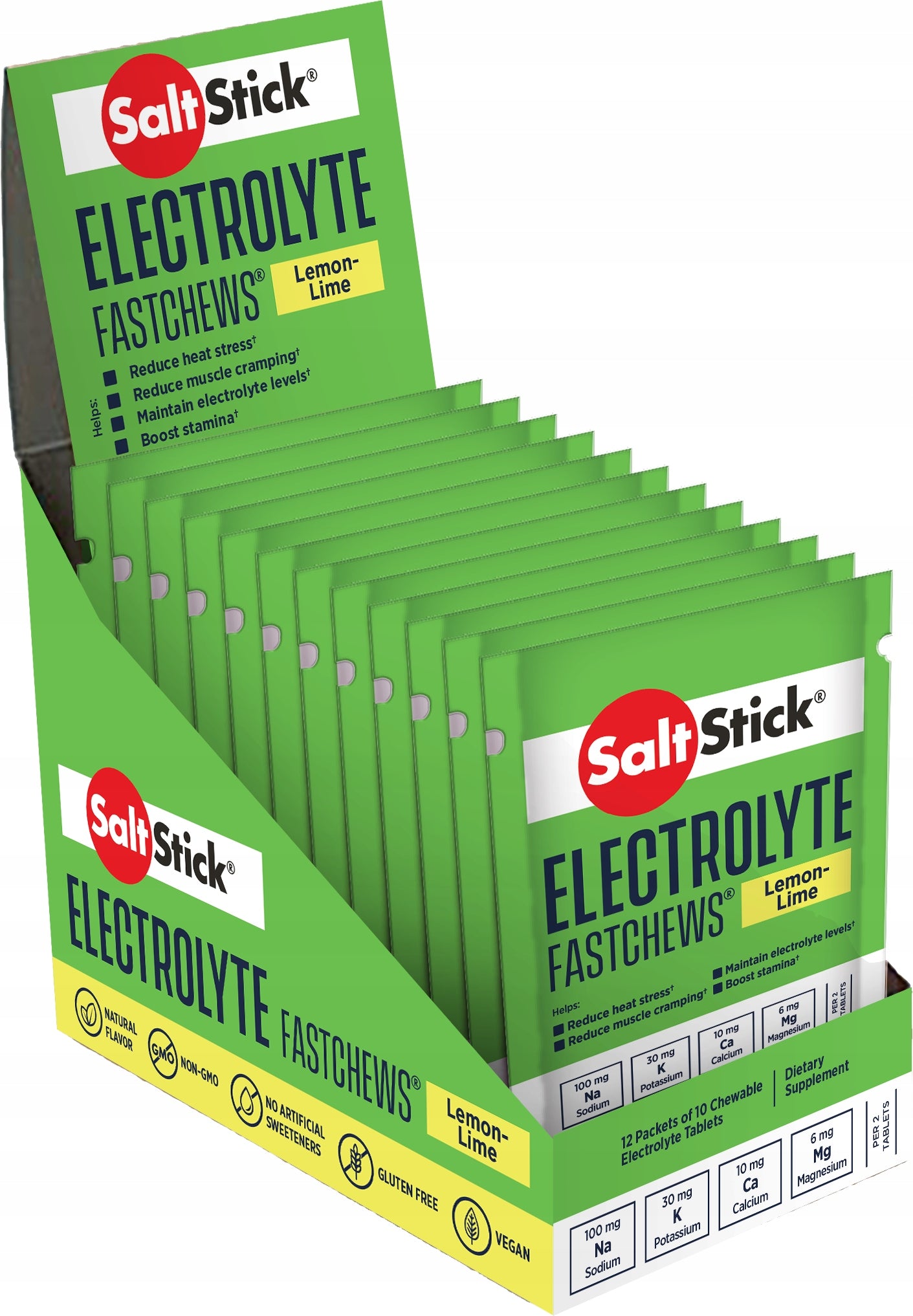 SaltStick Electrolyte Lemon Lime Electrolytes Lemon Flavour for Athletes Packaging status original