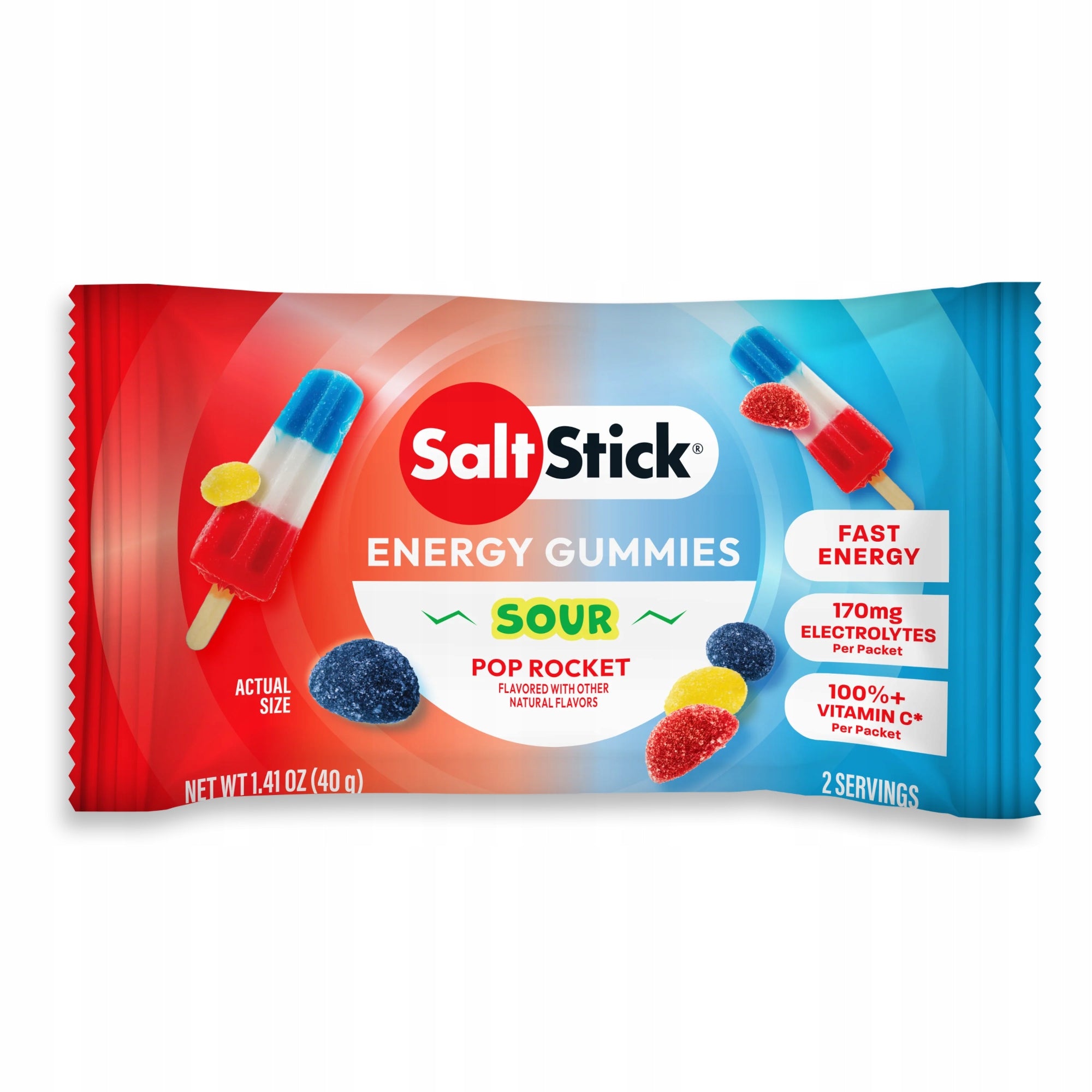 SaltStick Energy Gummies with Acid Electrolytes Pop Rocket 40 g