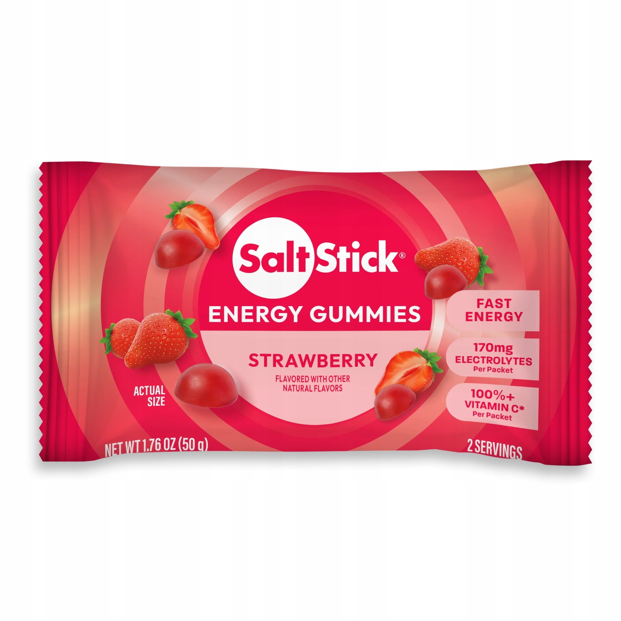 SaltStick Energy Gummies with Strawberry Flavour Electrolytes 50 g