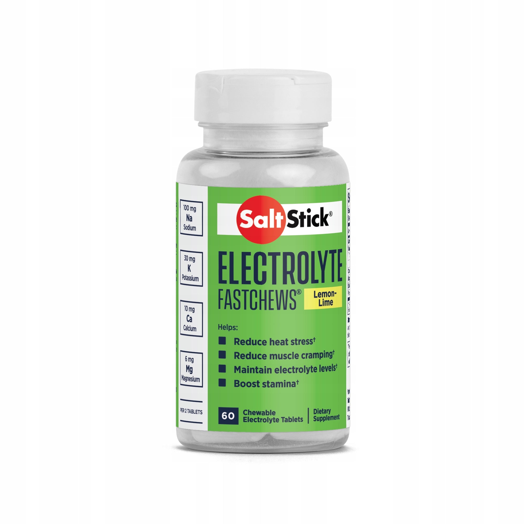 SaltStick - Lemon/Lime Flavoured Suction Electrolytes - 60pcs Bottle Packaging status original