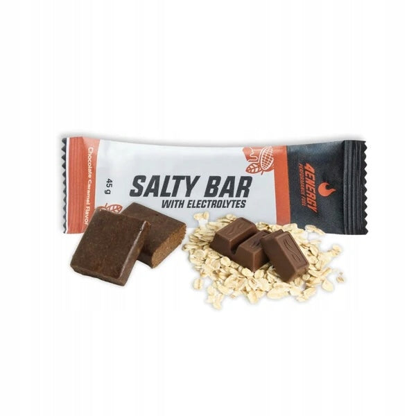 Salty Bar with Electrolytes 45g 4ENERGY Chocolate Caramel Salt Bar