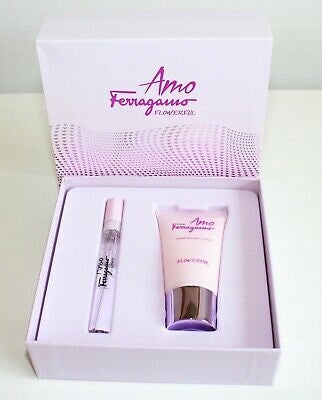 Salvatore Ferragamo Amo Flowerful 30ml lotion + 5ml Perfume Set Brand Salvatore Ferragamo