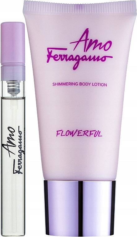 Salvatore Ferragamo Amo Flowerful 30ml lotion + 5ml Perfume Set EAN (GTIN) 8052086376595