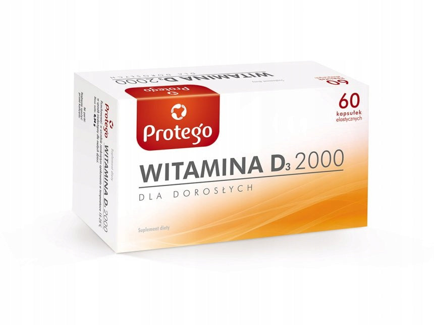Salvum Lab Protego VITAMIN D3 2000 Healthy bones Immune system 60caps.