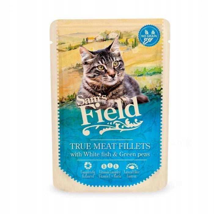 Sam's Field Whitefish with Peas Wet Cat Food 85g