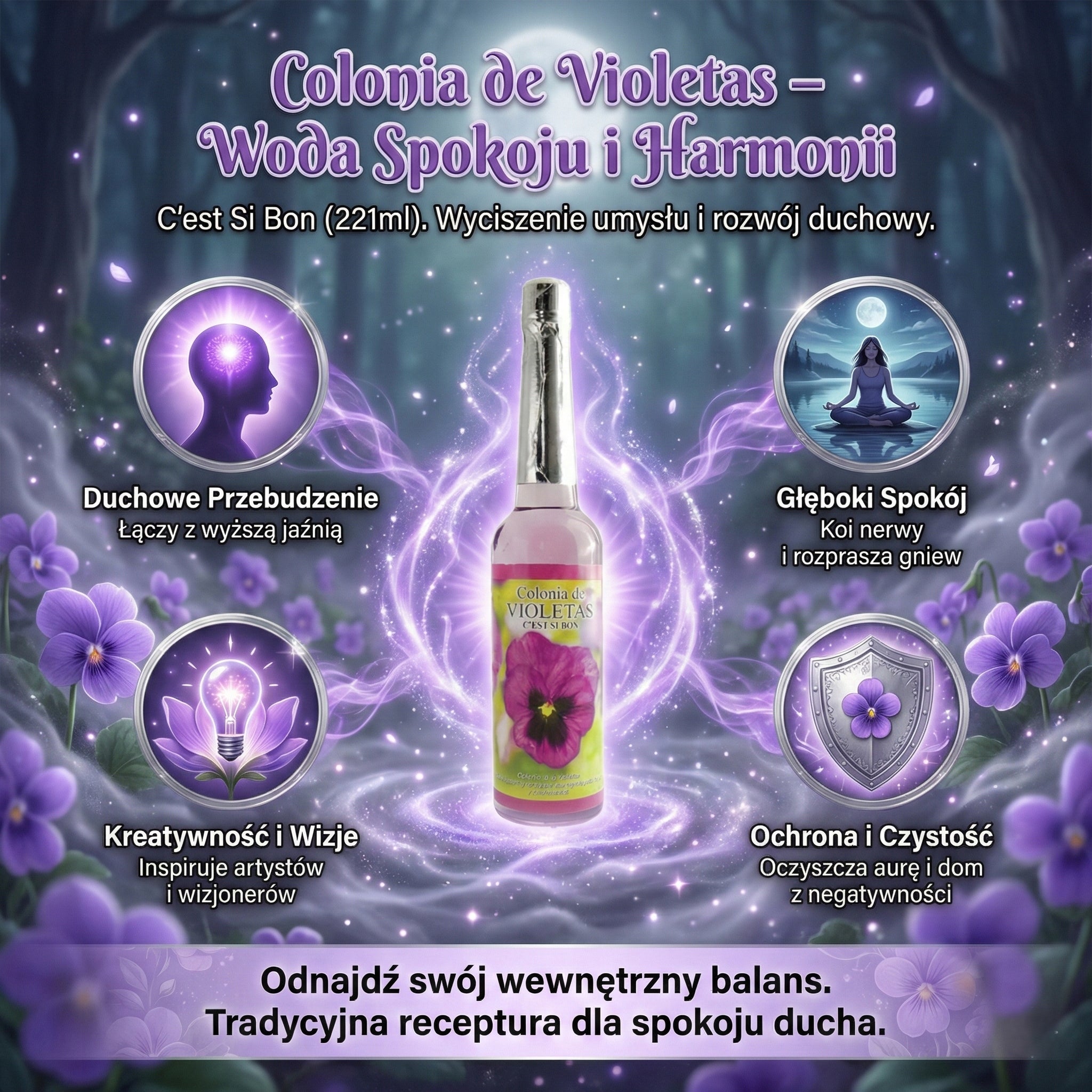 Šamanská voda Violetas 221ml – Vnútorný pokoj a spirituálna čistota Brand no brand