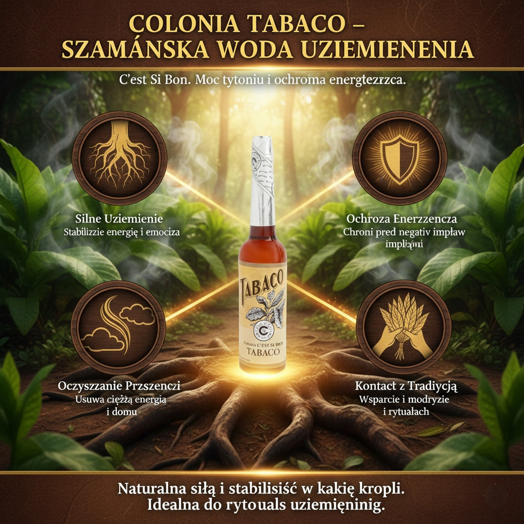 Šamanská voda kolínska vôňa Tabaco 221ml – Silné uzemnenie a ochrana Packaging status original