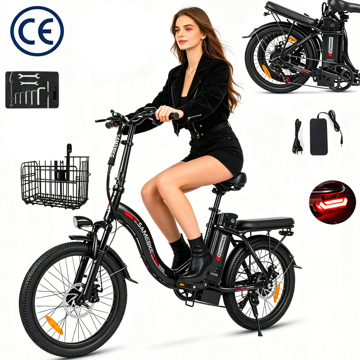 Samebike CY20 Folding Electric Vehicle 350W 36V 12AH 32KM/H 20"