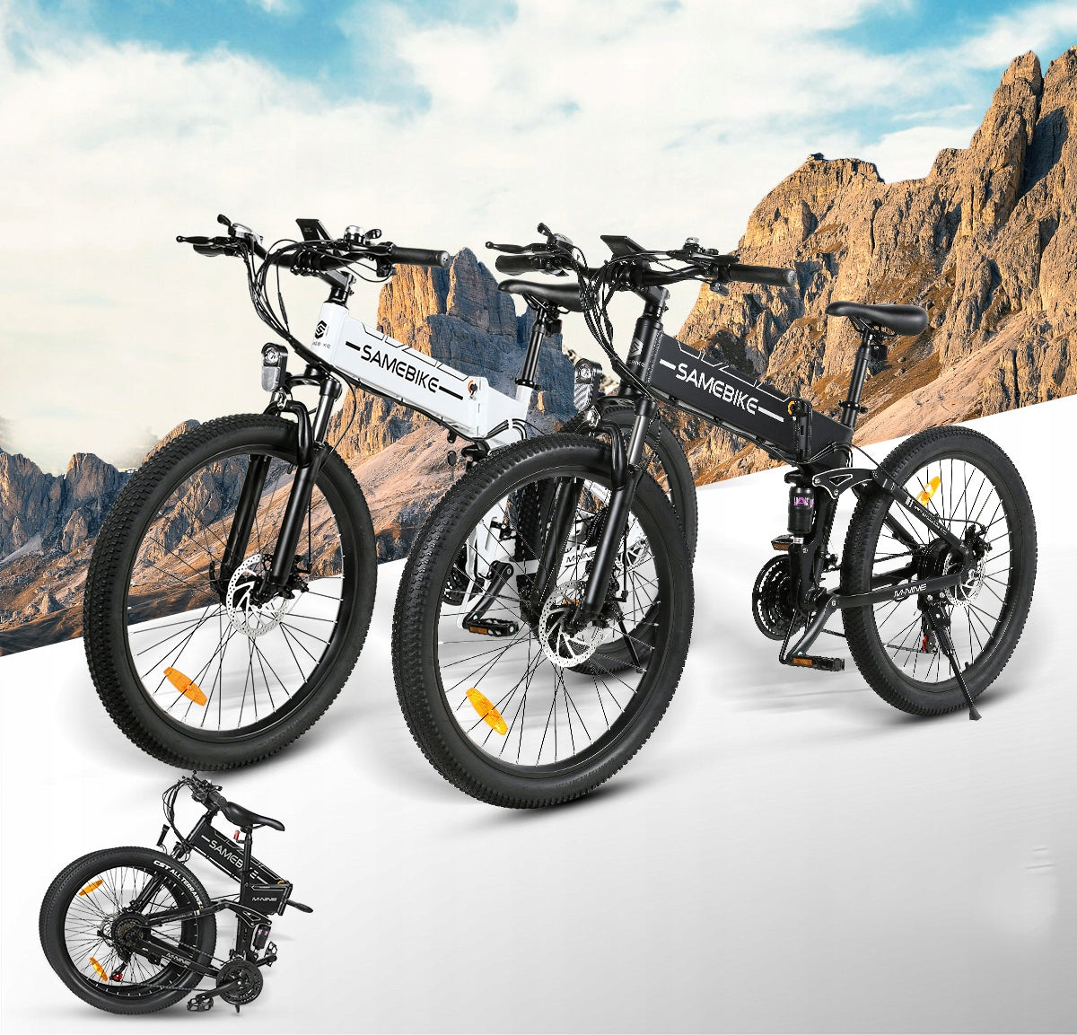 Samebike LO26-II-FT-YD Folding Electric Vehicle 900W 48V 14Ah 26" Oil brake Brand Samebike