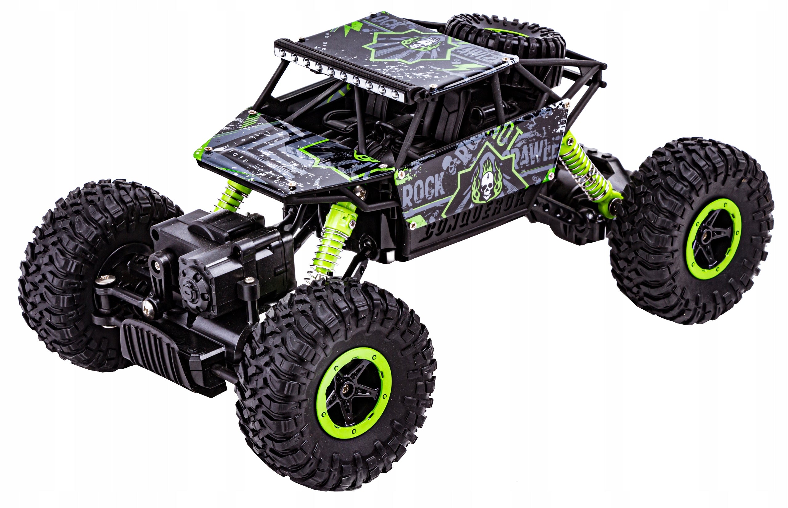 Rock Crawler 2,4 GHz 1:18 RC SUV – Jeep, Schwarz/Grün 