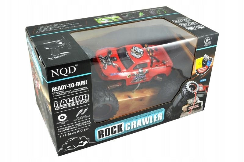 RC Auto NQD Rock Crawler King 1:12 USB. Rot 