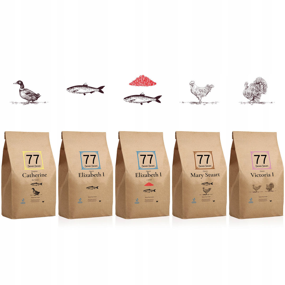 Samples for cats 5 x 40g - set 77 Seven Seven