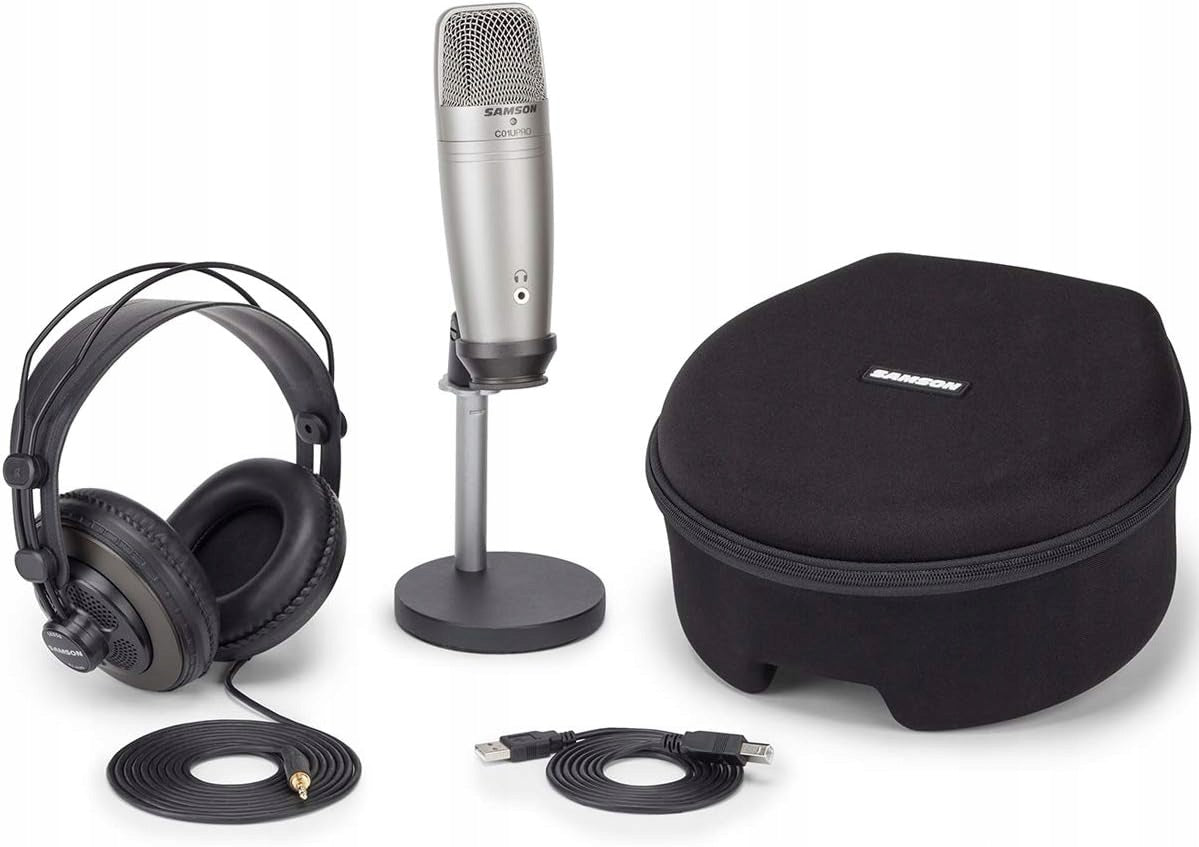 Samson C01U Pro USB Microphone Podcast Kit with Microphone and Headphones Manufacturer code C01U-PRO-PACK