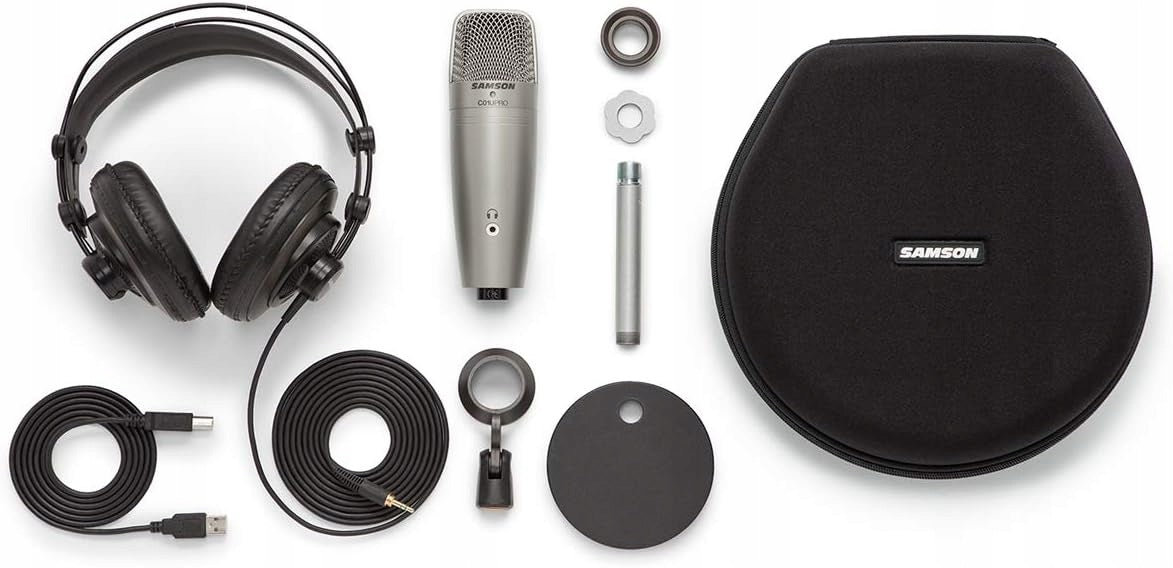 Samson C01U Pro USB Microphone Podcast Kit with Microphone and Headphones