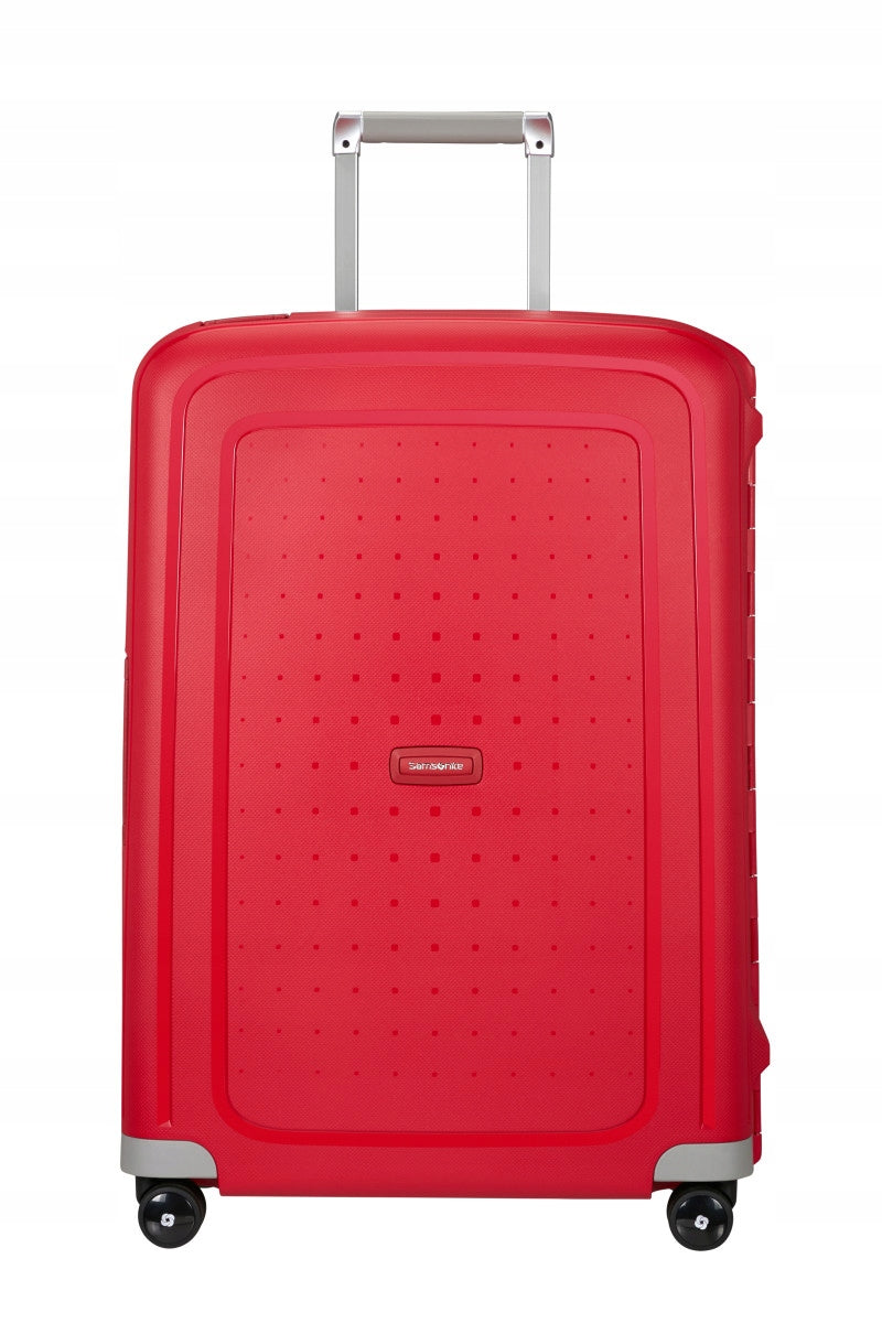 Samsonite S'cure Suitcase Medium 69 cm 79l hard red Crimson Red Brand Samsonite