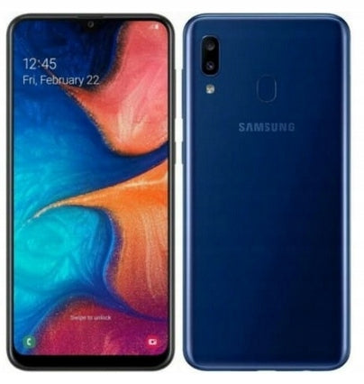 Samsung Galaxy A20E A202 NAVY BLUE + CASE + TEMPERED GLASS