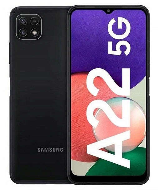 Samsung Galaxy A22 VERSION with 5G A226 BLACK + CASE + TEMPERED GLASS