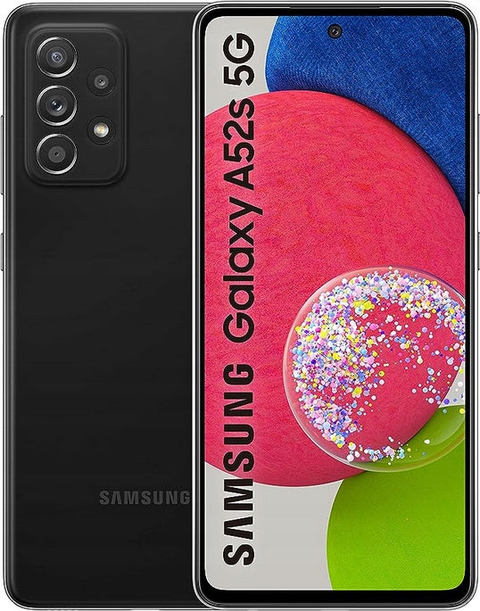 Samsung Galaxy A52S 5G A528 BLACK + CASE + TEMPERED GLASS Charger included yes