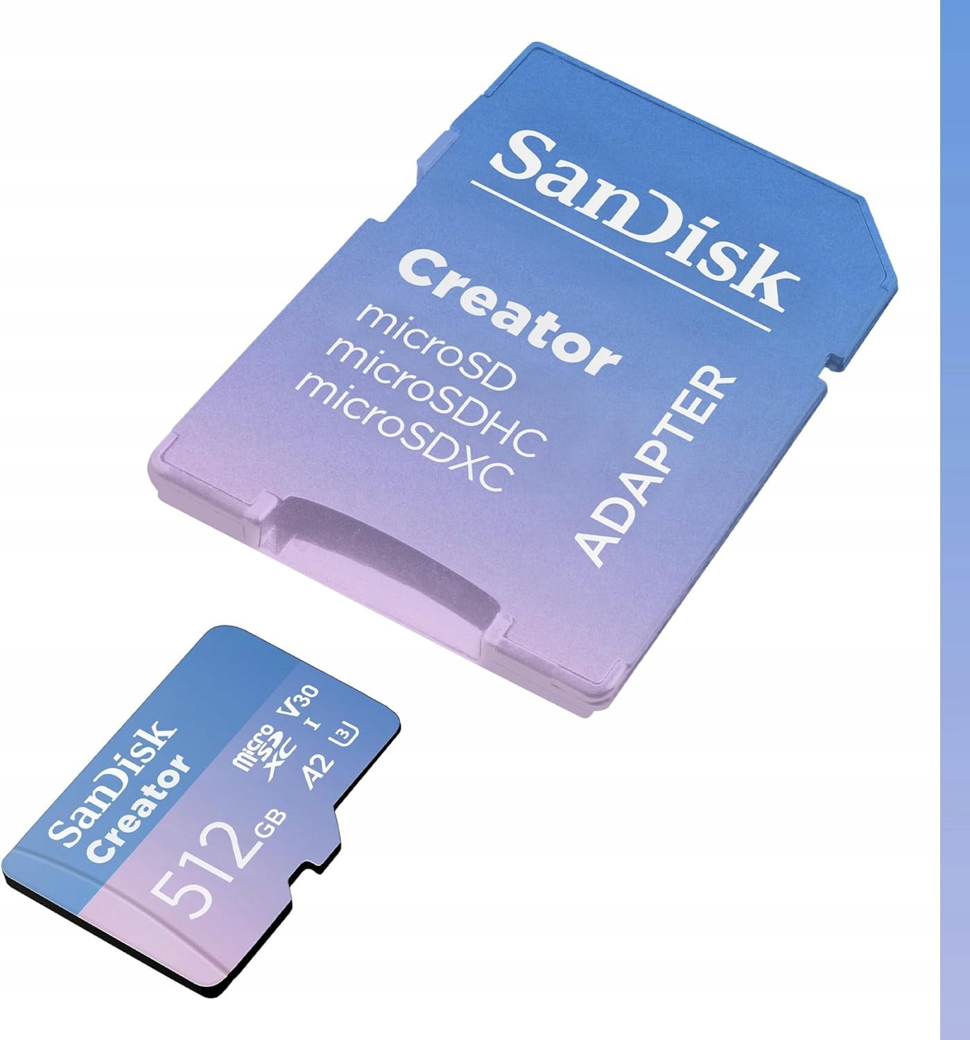 SanDisk Creator 512 GB microSD Card UHS-I with USB-A Adapter and Adobe Lightroom Manufacturer SanDisk