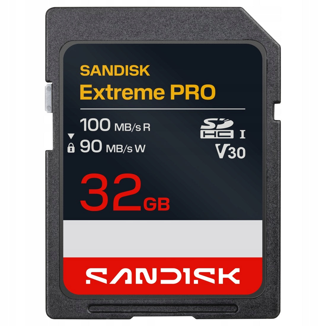 SanDisk EXTREME PRO 32GB SDHC Memory Card - 100MB/s Read, 90MB/s Write, 4K UHD, U3, V30 Manufacturer code SDSDXXO-032G-GSCIN