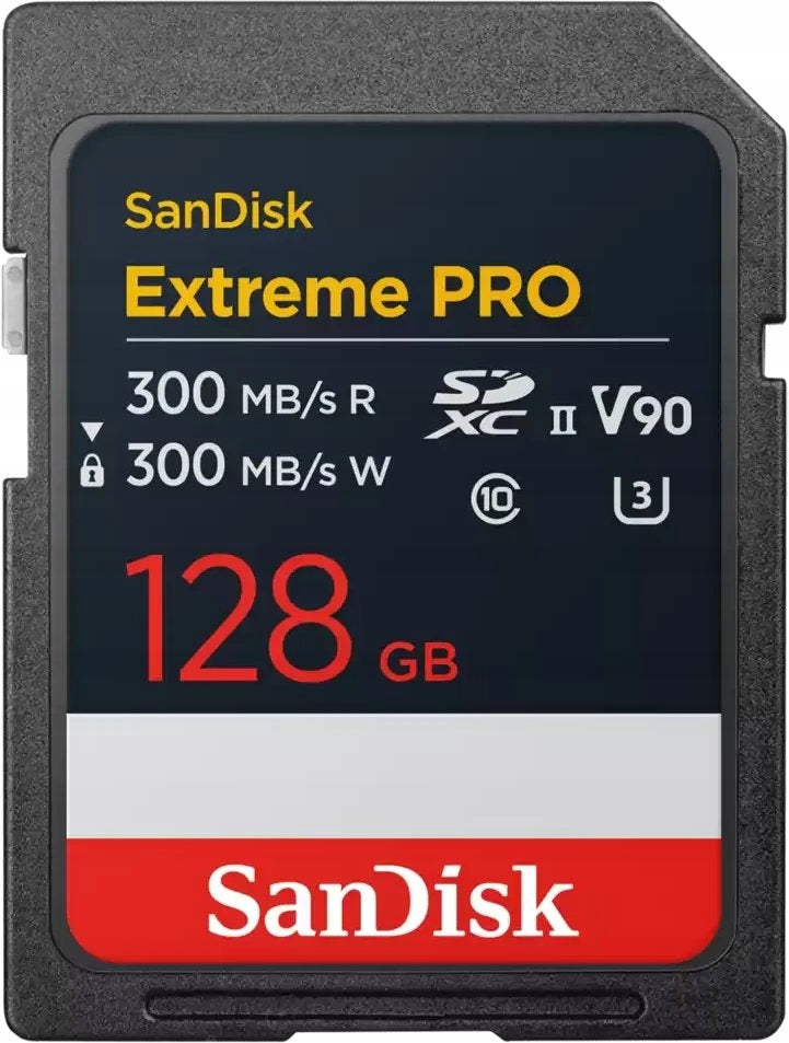 SanDisk Extreme PRO SDXC Card 128 GB Class 10 UHS-II/U3 V90