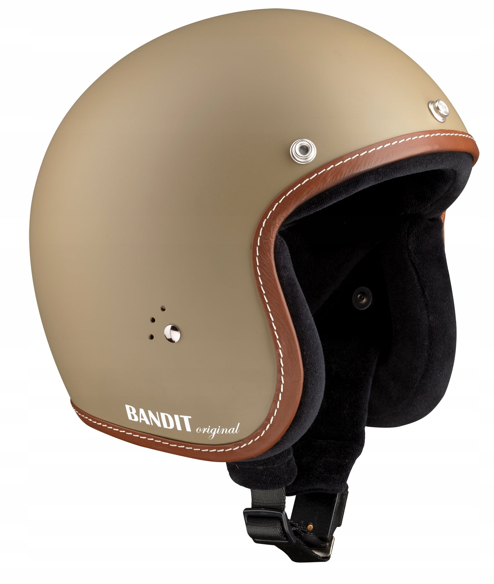 Sand Open Motorcycle Helmet Bandit Jet Premium Sand Small Shell L