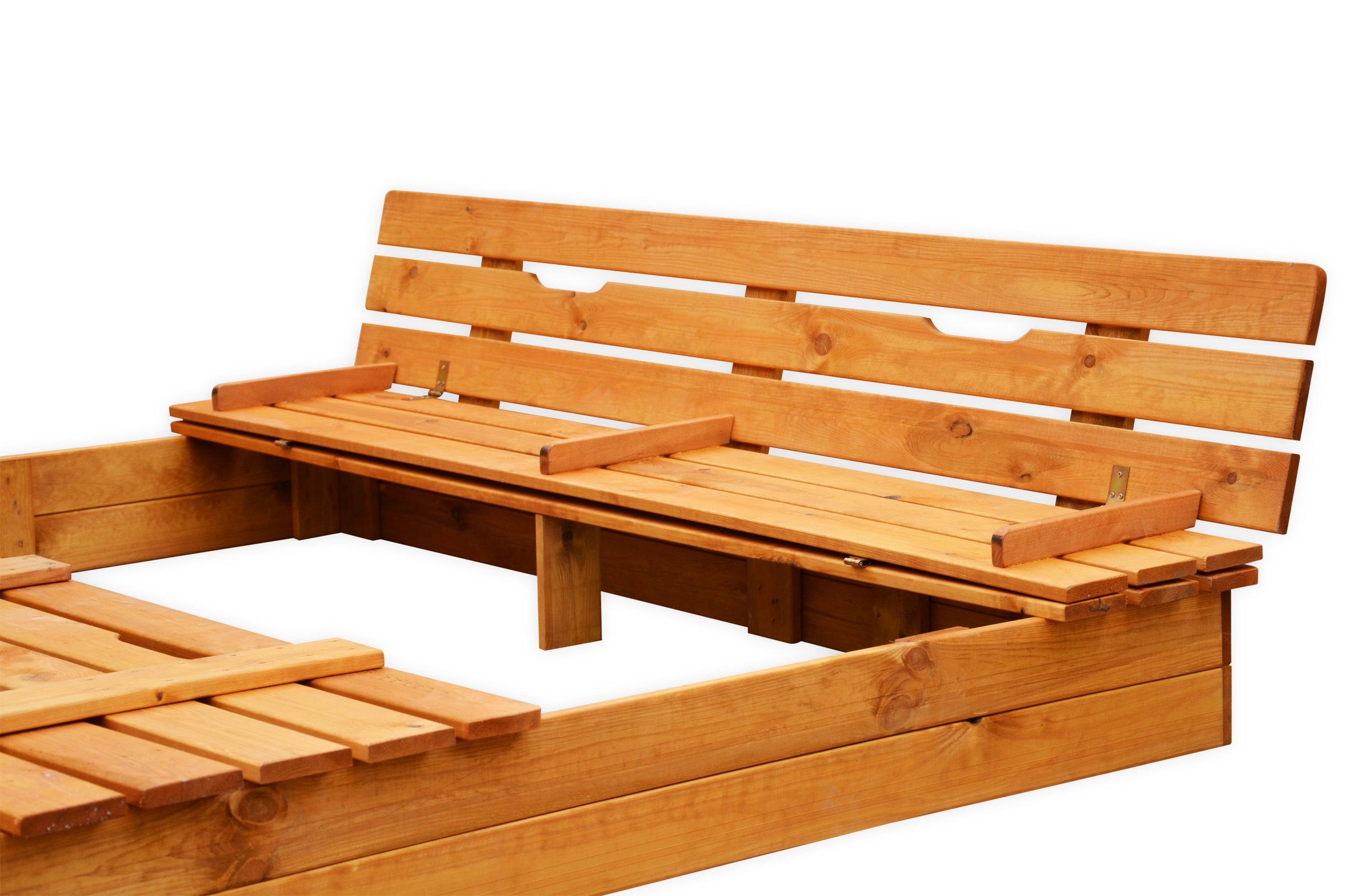 Sandbox 200 x 200 cm with Benches closed Wooden