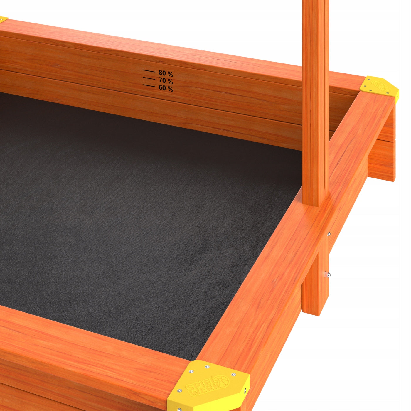 Sandbox closed with veranda wooden with visor wood 133x127x137cm Manufacturer code 109564