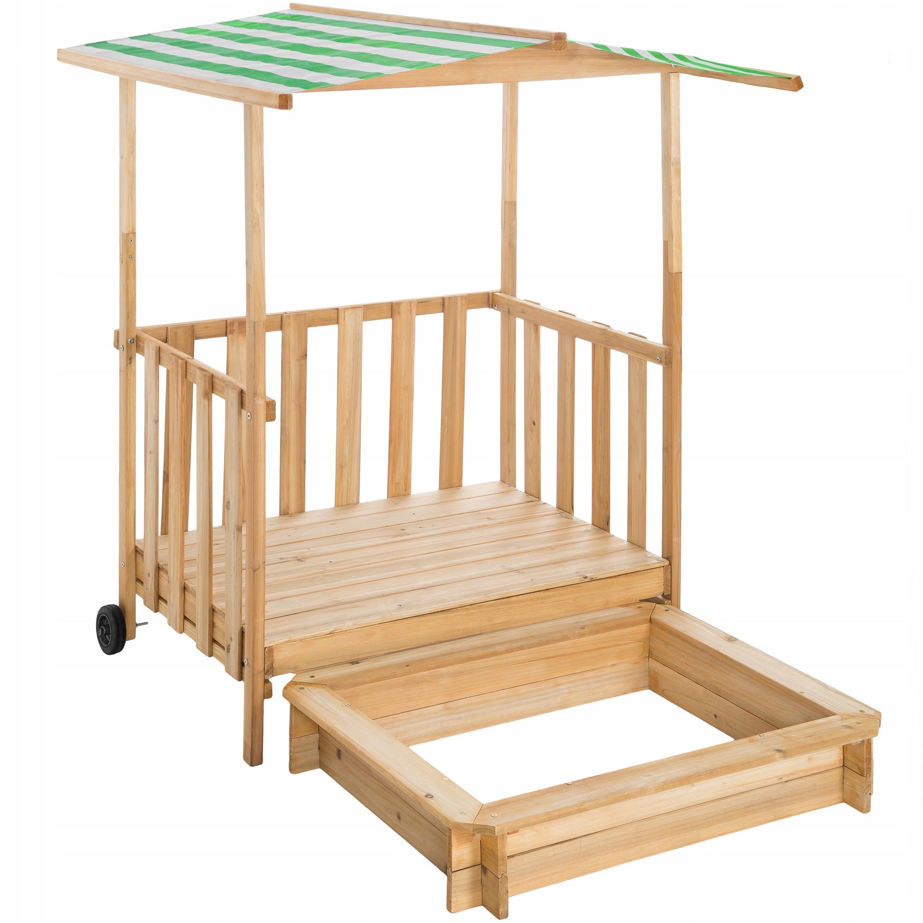 Sandbox for children with veranda and roof 106x105x137cm