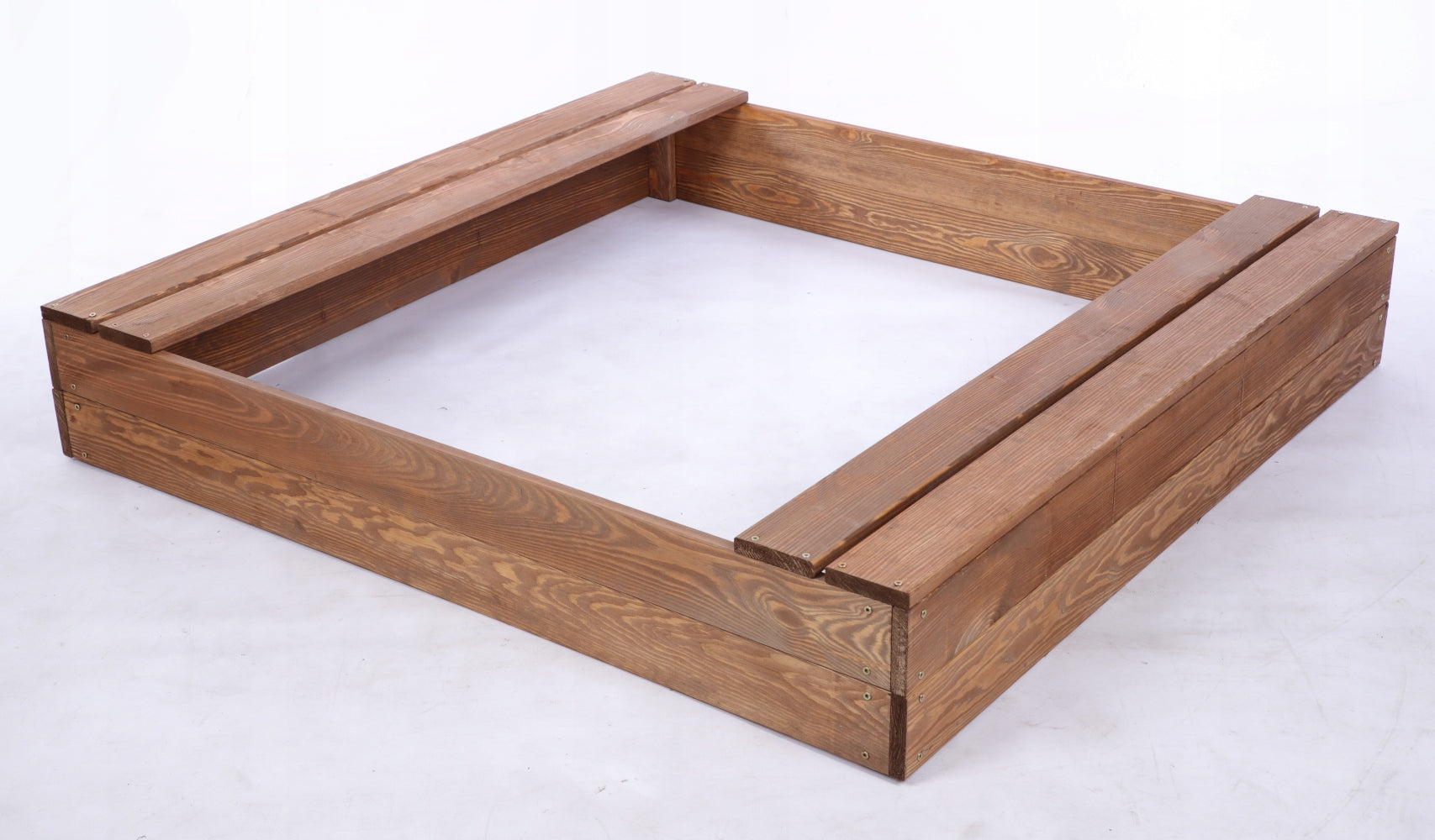 Sandbox impregnated 120x120 with benches AGROTEXTILE eco wood Brand Wamar-Sosenka