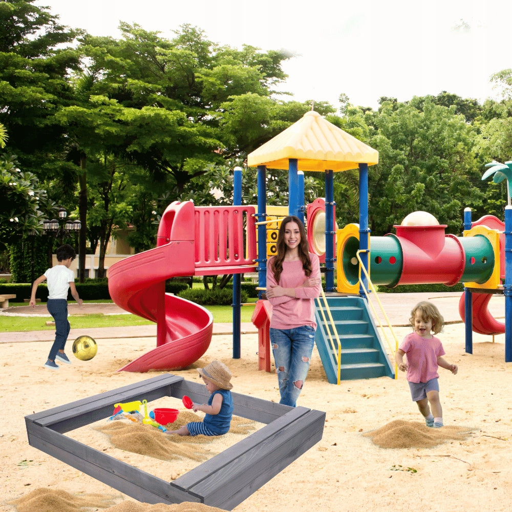 Sandbox impregnated 140x140 with benches AGROTEXTILE eco wood Manufacturer code PIA_140X137_O_GRK1