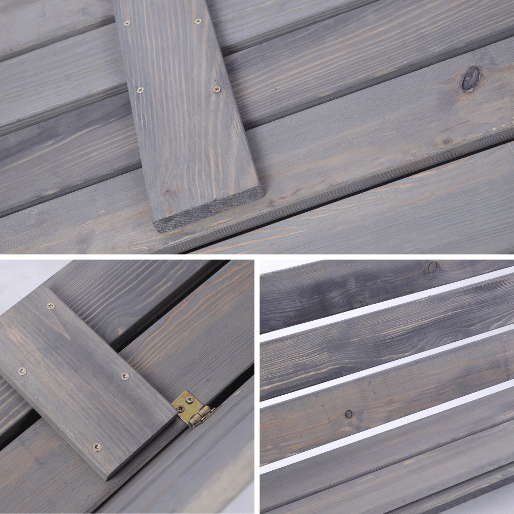 Sandbox impregnated 140x140 with benches AGROTEXTILE eco wood Product width 140 cm