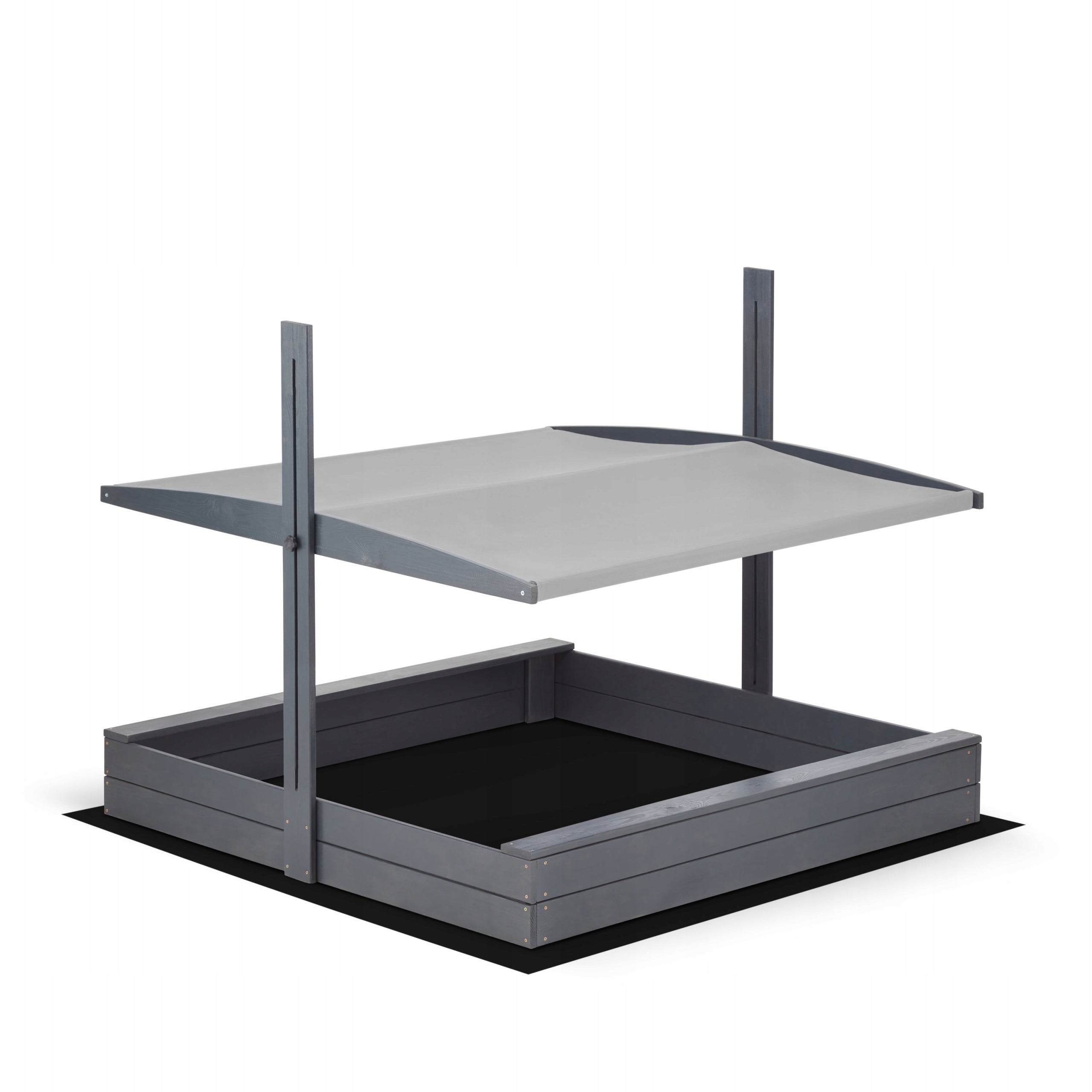 Sandbox with Canopy 140x140 Impregnated Super Drilled Holes Manufacturer code 140 Slim+Dach