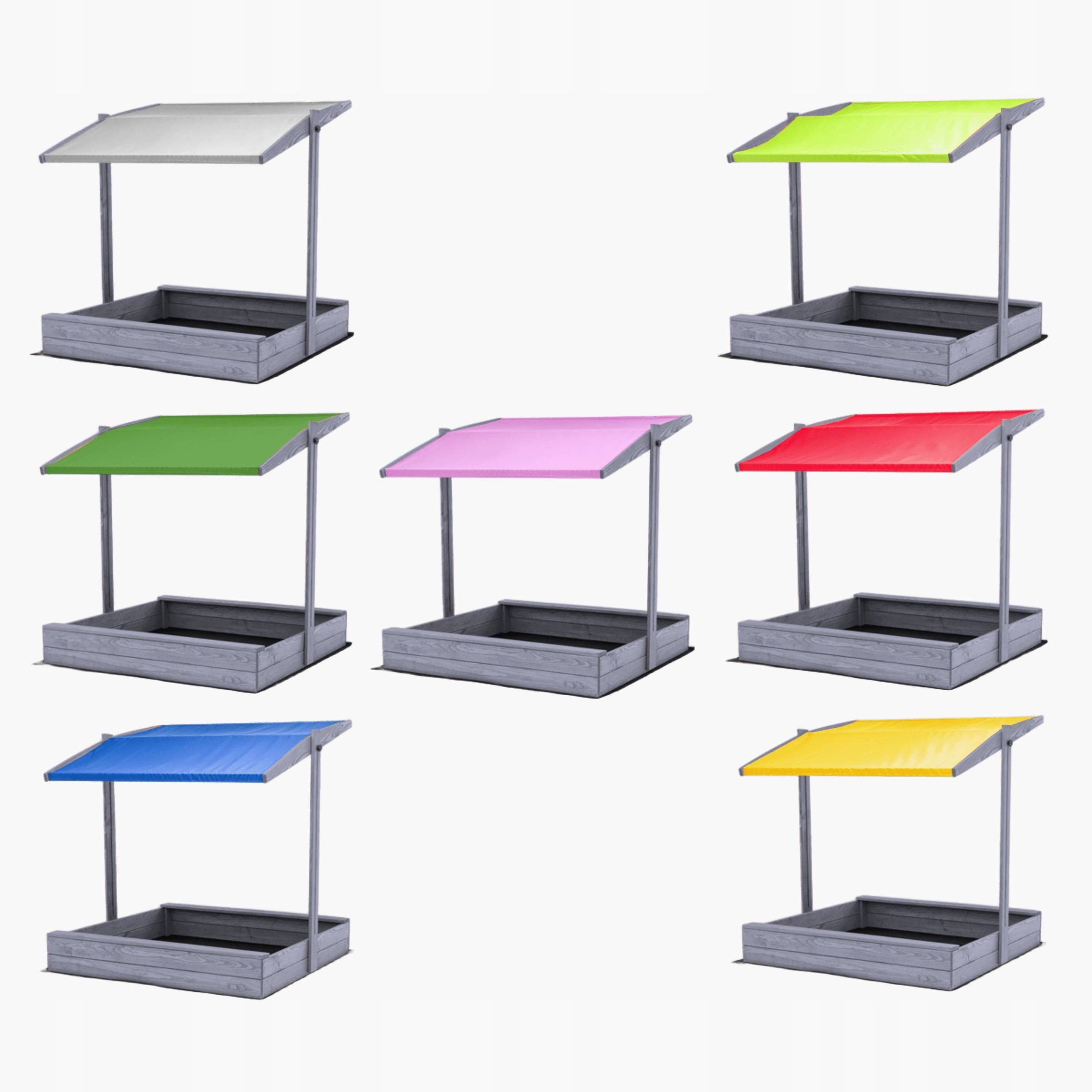 Sandbox with Canopy Impregnated Grey Wooden Lockable with Benches 120 Character/Title none