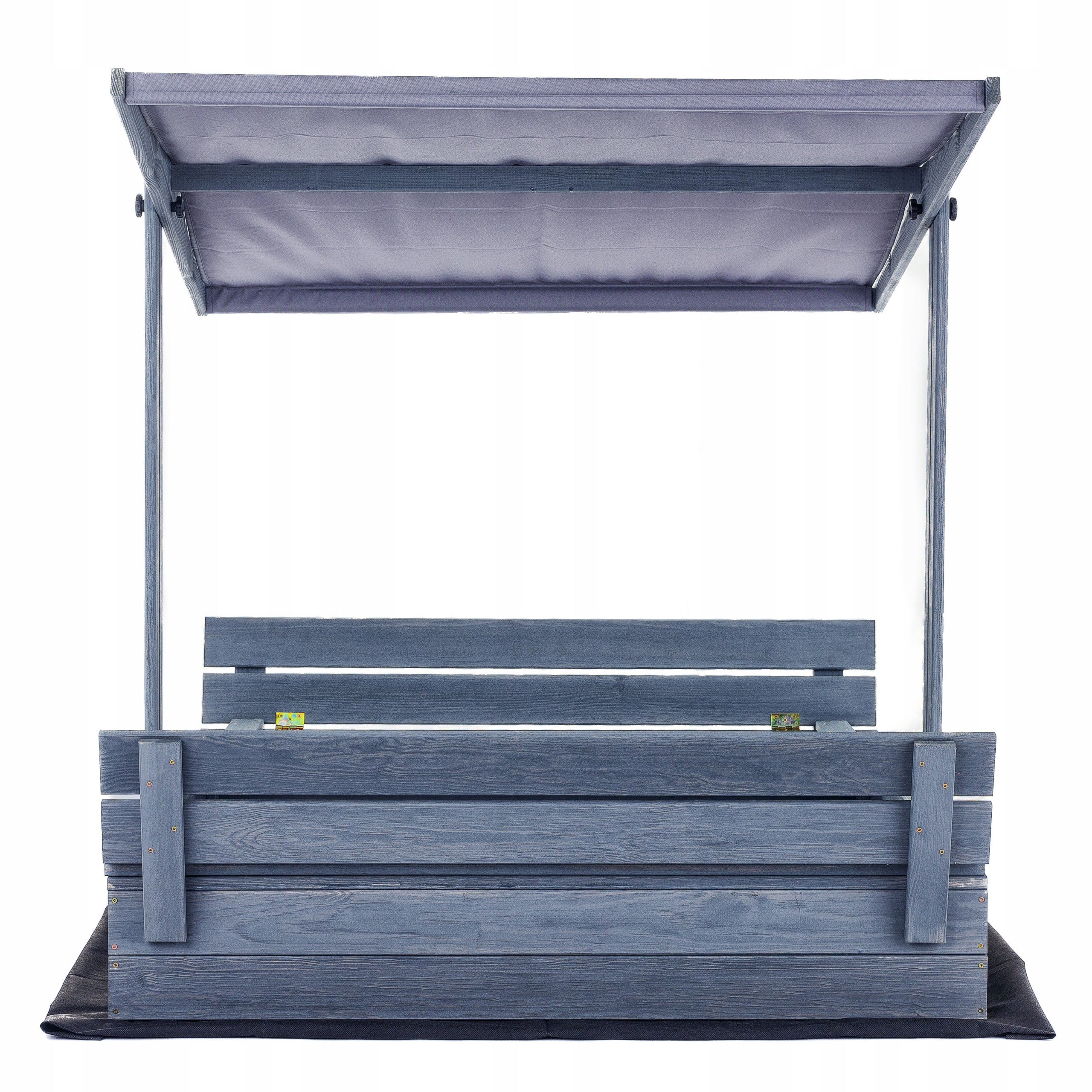 Sandbox with Canopy Impregnated Grey Wooden Lockable with Benches 120 Product width 120 cm