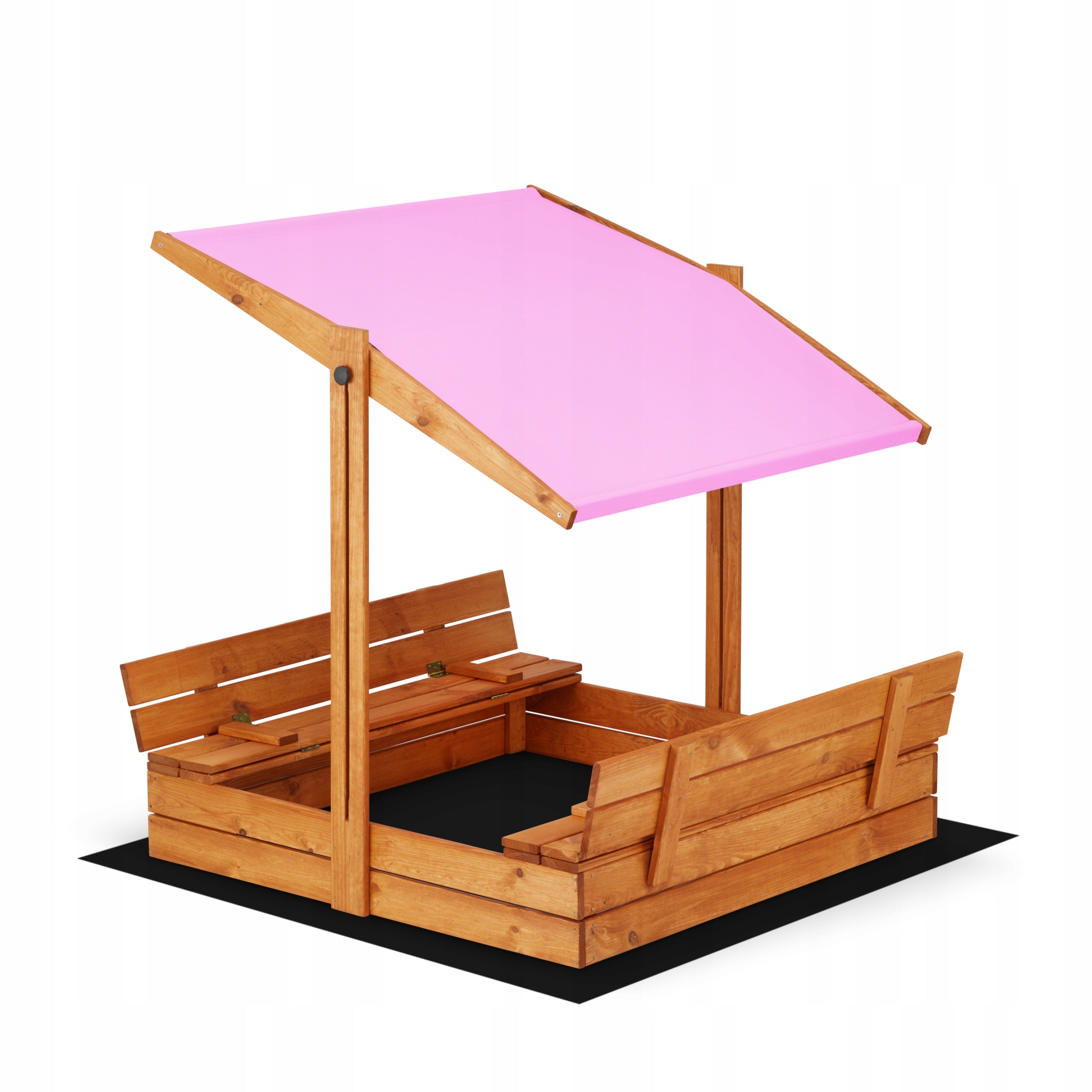 Sandbox with Canopy Pink Impregnated Wooden Model 120 Super Quality Manufacturer code Różowa Impregnowana