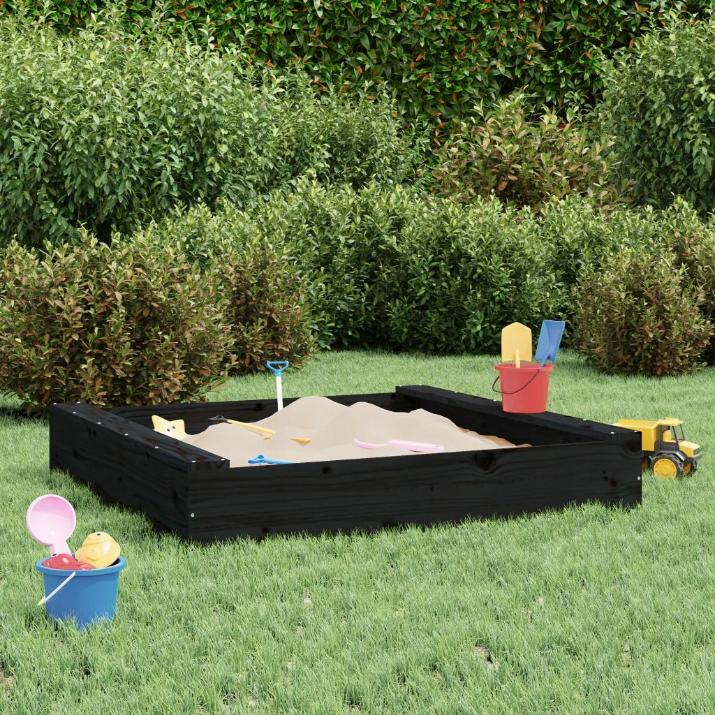 Sandbox with seats, grey, square, pine wood Manufacturer code 825034
