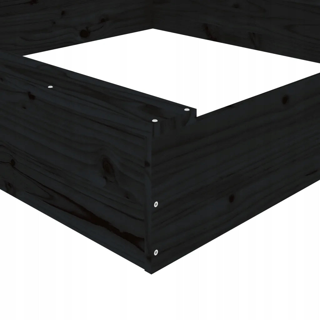 Sandbox with seats, grey, square, pine wood Product width 111 cm