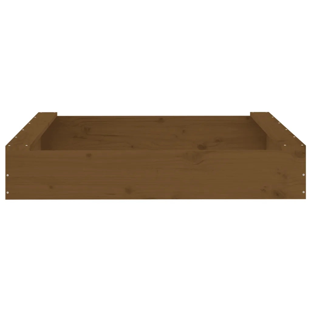 Sandbox with seats, honey, square, pine wood Kind wooden
