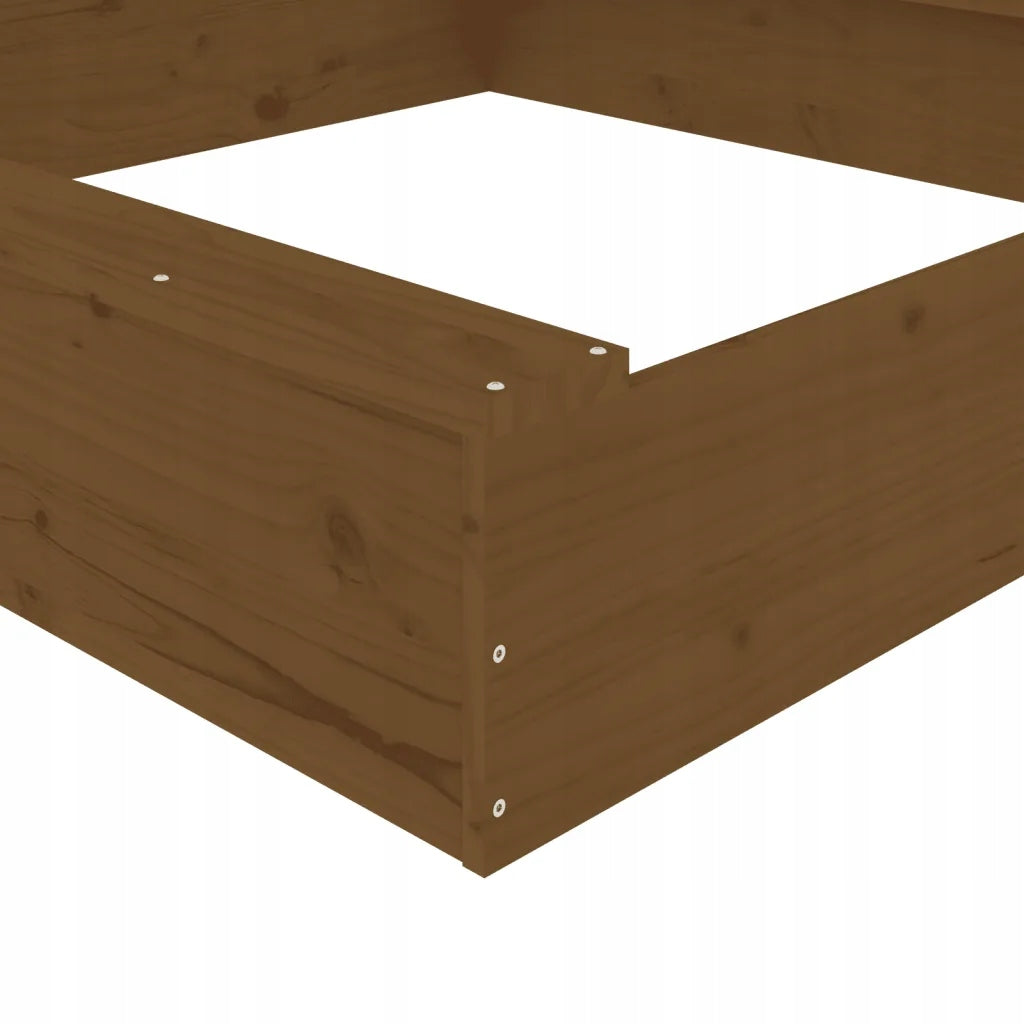 Sandbox with seats, honey, square, pine wood Product width 111 cm