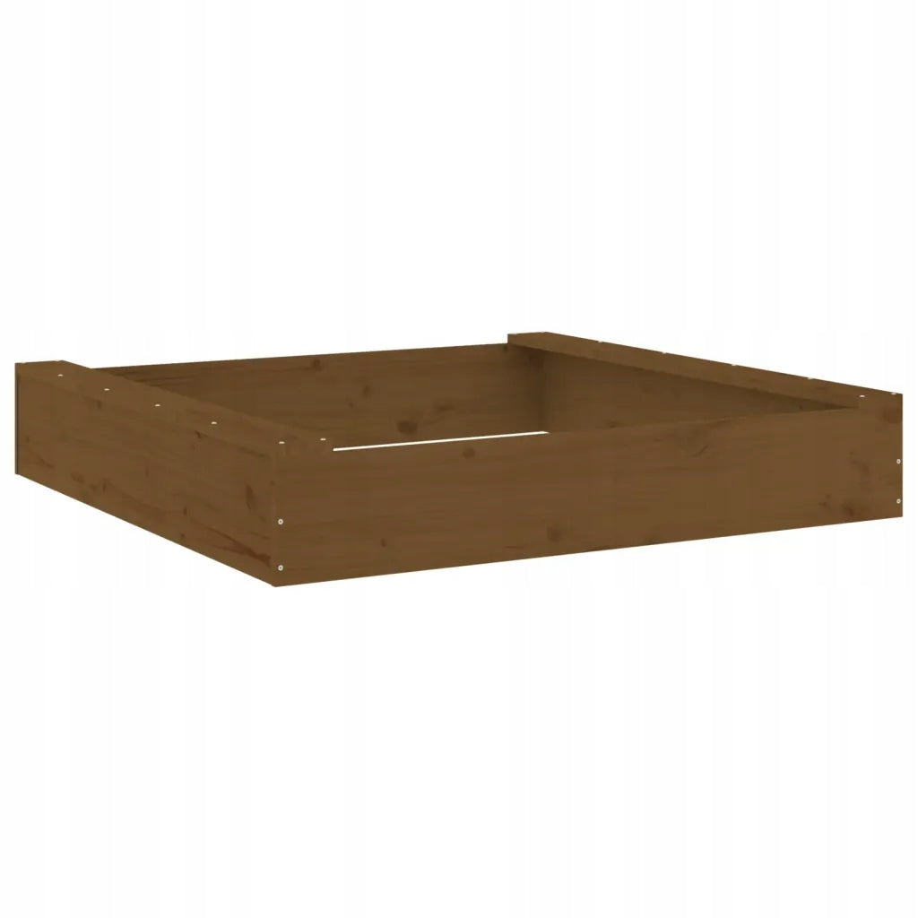 Sandbox with seats, honey, square, pine wood